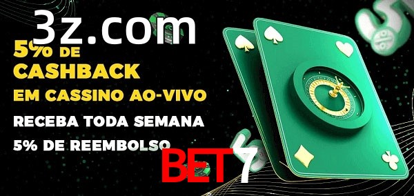 Promoções do cassino ao Vivo BET7